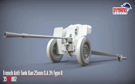 Dynamo Models 35DM002 - French Anti-Tank Gun 25mm S.A 34 Type II - 1:35