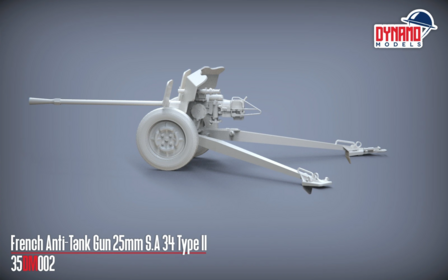 Dynamo Models 35DM002 - French Anti-Tank Gun 25mm S.A 34 Type II - 1:35