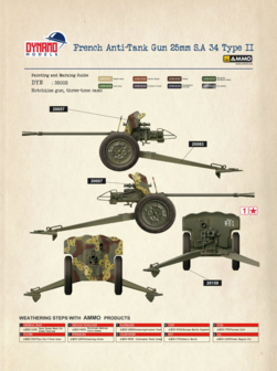 Dynamo Models 35DM002 - French Anti-Tank Gun 25mm S.A 34 Type II - 1:35