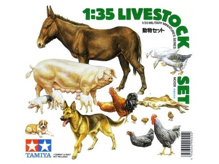 Tamiya 35128 - Livestock Set - 1:35