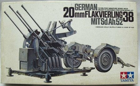 Tamiya 35091 German 20mm Flakvierling 38 mit Sd.Ah.52