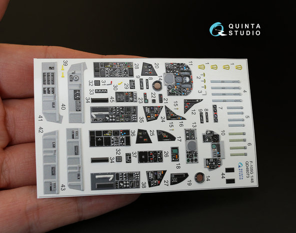 Quinta Studio QD48073 - F-105G Thunderchief  3D-Printed & coloured Interior on decal paper  (for HobbyBoss kit) - 1:48