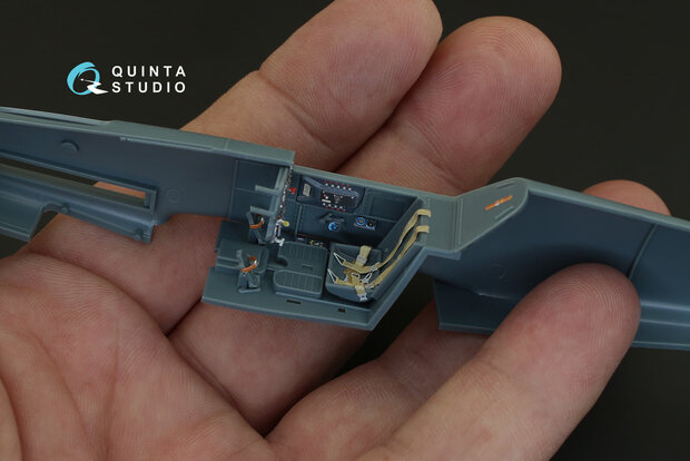 Quinta Studio QD48083 - Bf 109F-2/4  3D-Printed & coloured Interior on decal paper  (for Eduard kit) - 1:48