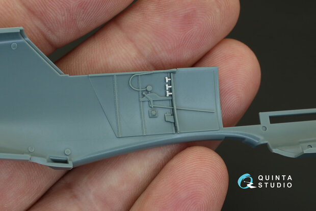 Quinta Studio QD48087 - Bf 109E-4/E-7  3D-Printed & coloured Interior on decal paper  (for Eduard kit) - 1:48