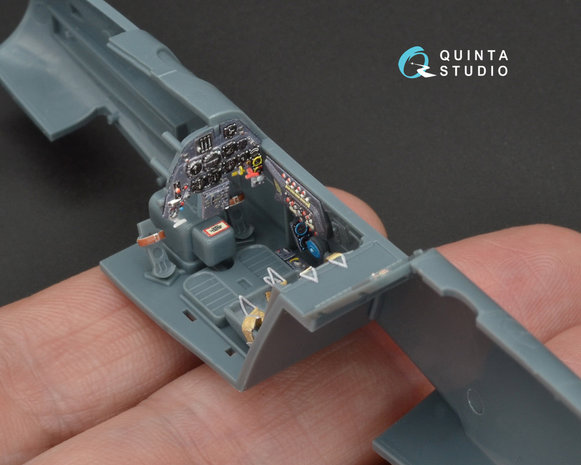 Quinta Studio QD48094 - Bf 109G-6 3D-Printed & coloured Interior on decal paper (for Eduard  kit) - 1:48