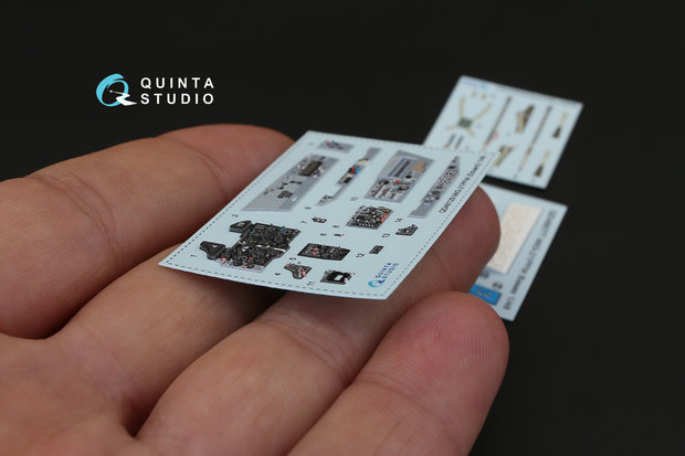 Quinta Studio QD48129 - MiG-21PFM  (grey color panels) 3D-Printed & coloured Interior on decal paper (for Eduard  kit) - 1:48