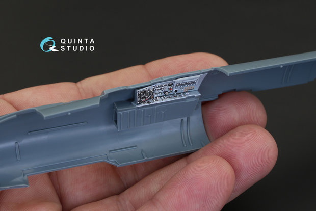 Quinta Studio QD48129 - MiG-21PFM  (grey color panels) 3D-Printed & coloured Interior on decal paper (for Eduard  kit) - 1:48