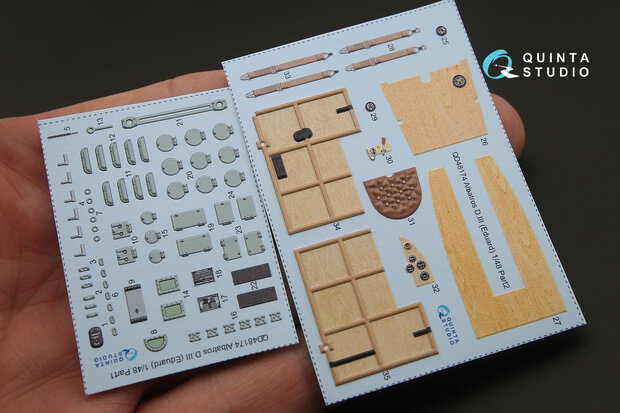 Quinta Studio QD48174 - Albatros D.III 3D-Printed & coloured Interior on decal paper (for Eduard kit) - 1:48