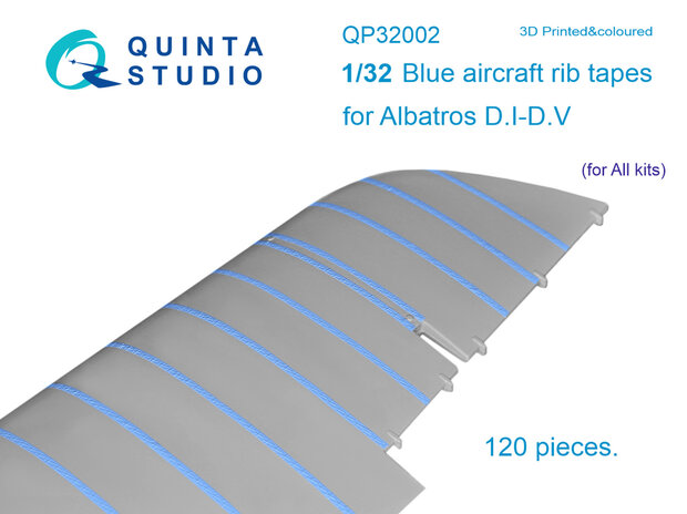 Quinta Studio QP32002 - Blue rib tapes Albatros D.I-D.V (for All kit) - 1:32