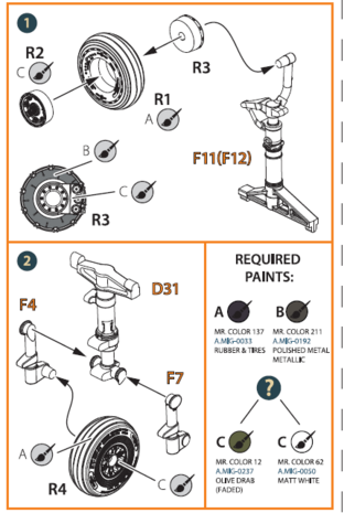 Clear Prop Models CPA72036 - OV-1 A/B/C/D Mohawk wheels set - 1:72