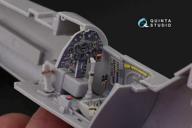 Quinta Studio QD32058 - Bf 109K-4 3D-Printed & coloured Interior on decal paper (for Hasegawa kit) - 1:32