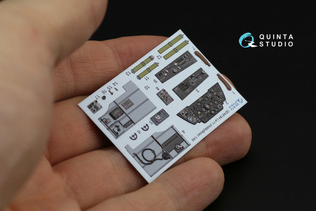 Quinta Studio QD48184 - La-11 3D-Printed & coloured Interior on decal paper (for HobbyBoss kit) - 1:48