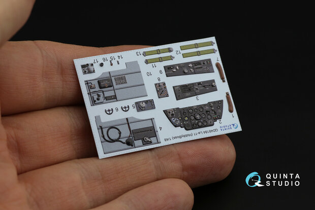 Quinta Studio QD48184 - La-11 3D-Printed & coloured Interior on decal paper (for HobbyBoss kit) - 1:48