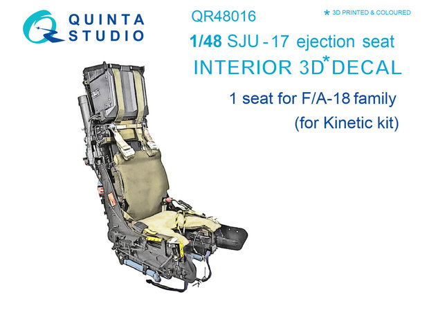 Quinta Studio QR48016 - SJU-17 ejection seat for F/A-18 family (for Kinetic kit) - 1:48