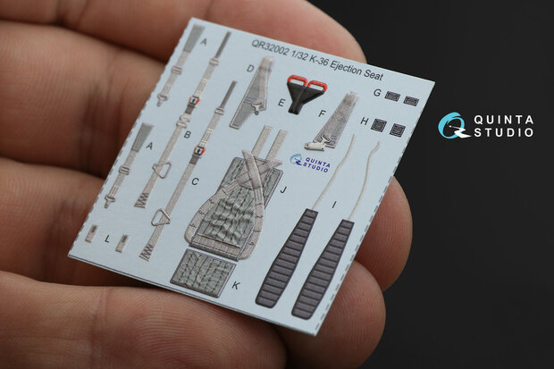 Quinta Studio QD32088 - Su-27 3D-Printed & coloured Interior on decal paper (for Trumpeter kit) - Full Version - 1:32