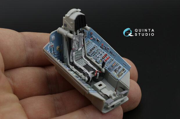 Quinta Studio QD32088 - Su-27 3D-Printed & coloured Interior on decal paper (for Trumpeter kit) - Full Version - 1:32