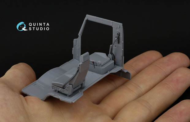 Quinta Studio QD35053 - KAMAZ 65115 Dump truck 3D-Printed & coloured Interior on decal paper (for Zvezda kit) - 1:35