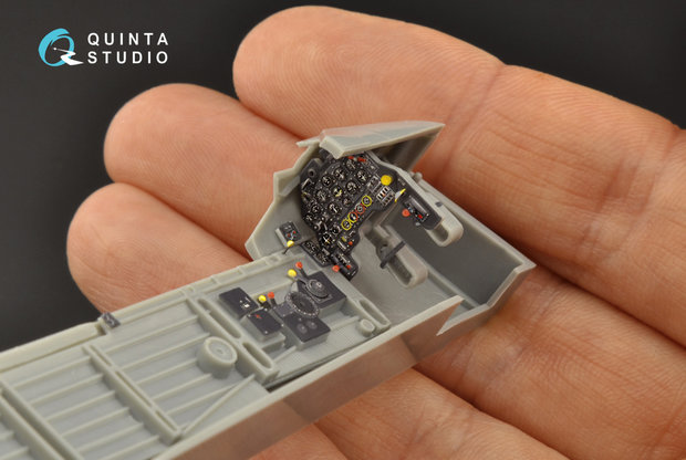 Quinta Studio QD48098 - Ju 87B-2/R-2  3D-Printed & coloured Interior on decal paper (for Hasegawa kit) - 1:48