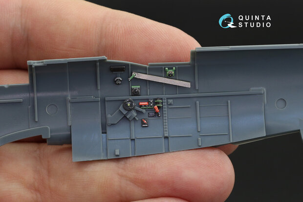 Quinta Studio QD48121 - Spitfire Mk.XVI 3D-Printed & coloured Interior on decal paper (for Eduard kit) - 1:48