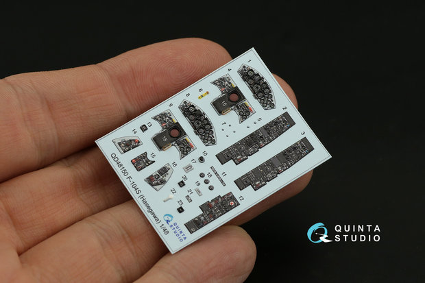 Quinta Studio QD48150 - F-104S 3D-Printed & coloured Interior on decal paper (for Hasegawa kit) - 1:48