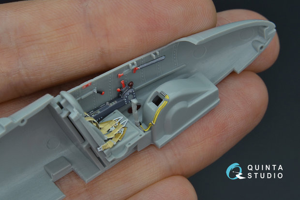 Quinta Studio QD48162 - He 162 3D-Printed & coloured Interior on decal paper (for Dragon kit) - 1:48