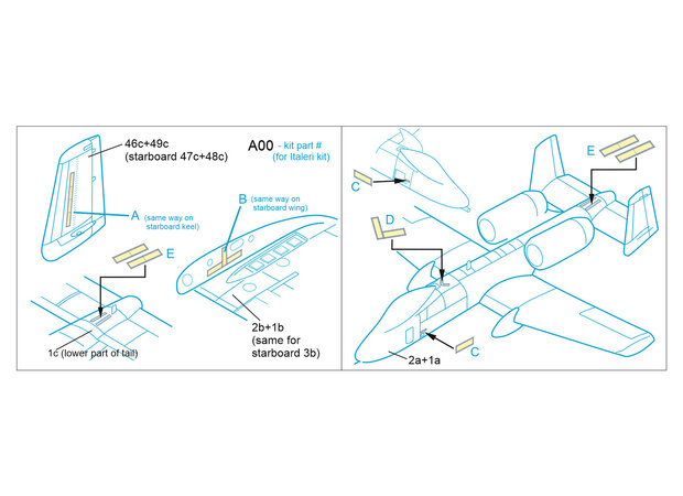 Quinta Studio QP48012 - A-10 Formation (slime) lights (All kits) - 1:48