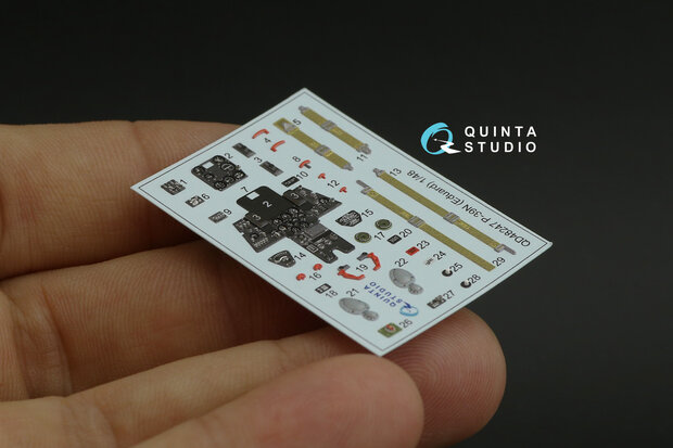 Quinta Studio QD48247 - P-39 3D-Printed & coloured Interior on decal paper (for Eduard kit) - 1:48