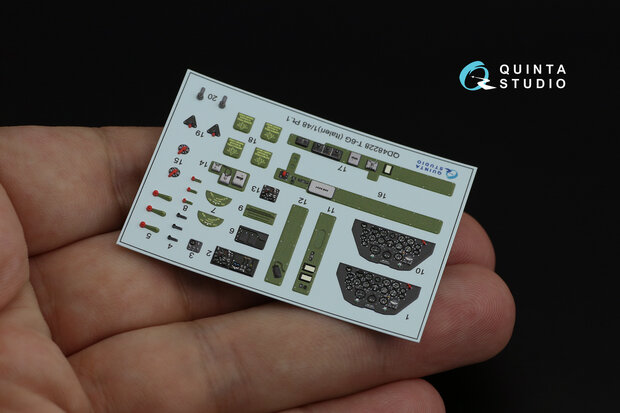 Quinta Studio QD48228 - T-6G 3D-Printed & coloured Interior on decal paper (for Italeri kit) - 1:48