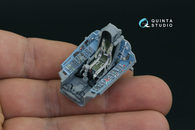 Quinta Studio QD48203 - Su-27 3D-Printed & coloured Interior on decal paper (for Hobby Boss kit) - 1:48