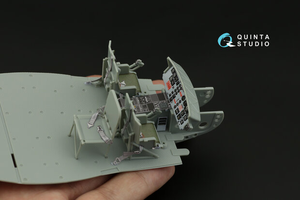 Quinta Studio QD35049 - UH-1C 3D-Printed & coloured Interior on decal paper (for Academy kit) - 1:35