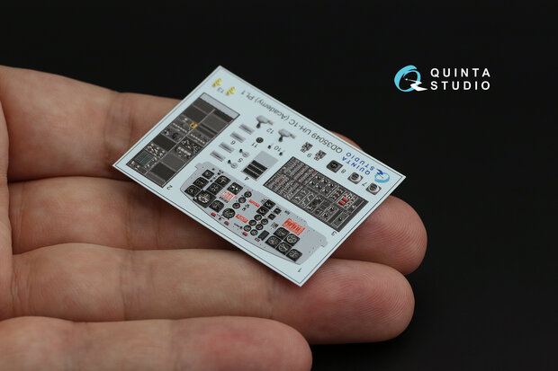 Quinta Studio QD35049 - UH-1C 3D-Printed & coloured Interior on decal paper (for Academy kit) - 1:35