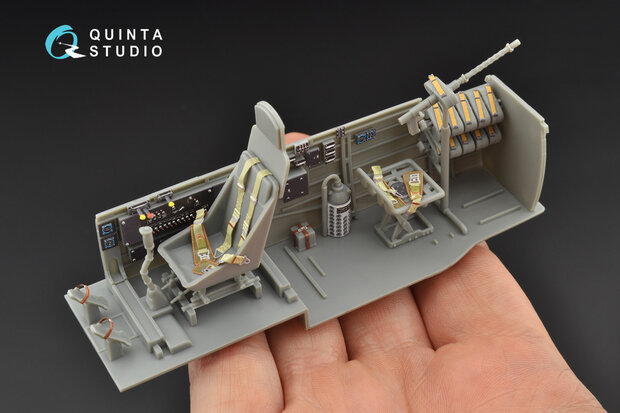 Quinta Studio QD32090 - Ju 87B-2/R-2 3D-Printed & coloured Interior on decal paper (for Trumpeter kit) - 1:32