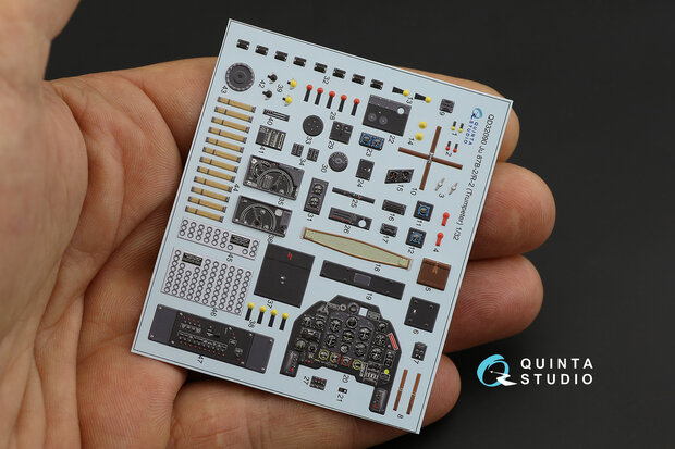 Quinta Studio QD32090 - Ju 87B-2/R-2 3D-Printed & coloured Interior on decal paper (for Trumpeter kit) - 1:32