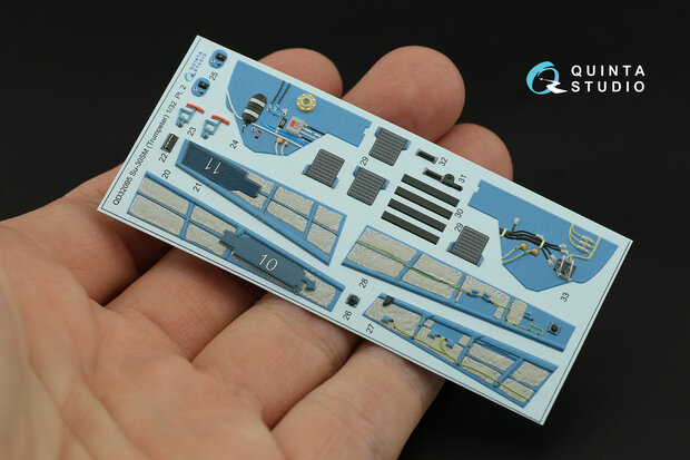 Quinta Studio QD32095 - Su-30SM 3D-Printed & coloured Interior on decal paper (conversion for Trumpeter Su-30MKK) - 1:32