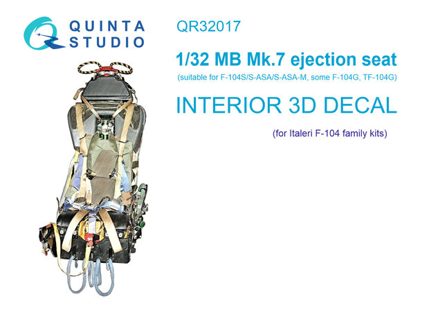 Quinta Studio QR32017 - MB Mk.7 seat for F-104 family (for Italeri kit) - 1:32