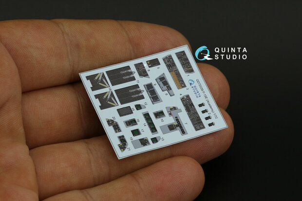 Quinta Studio QD72039 - F-15E 3D-Printed & coloured Interior on decal paper (for Academy kit) - 1:72