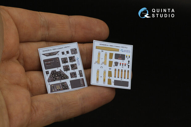 Quinta Studio QD48289 - Ar 196A-3 3D-Printed & coloured Interior on decal paper (for Italeri kit) - 1:48