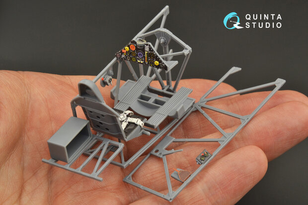 Quinta Studio QD32113 - PZL P.11c 3D-Printed & coloured Interior on decal paper (for IBG model kit) - 1:32