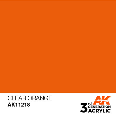 AK11218 - Clear Orange  - Acrylic - 17 ml - [AK Interactive]