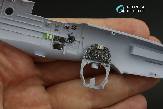 Quinta Studio QD48144 - Spitfire PR.XIX 3D-Printed & coloured Interior on decal paper (for Airfix kit) - 1:48