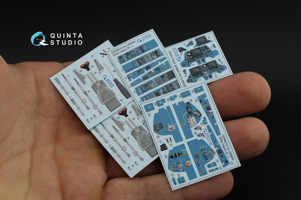 Quinta Studio QD48212 - Su-30MKK 3D-Printed & coloured Interior on decal paper ( for KittyHawk kit) - 1:48