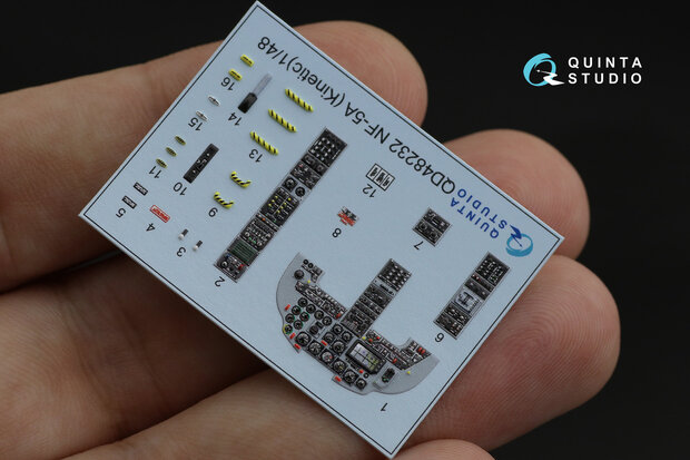 Quinta Studio QD48232 - NF-5A 3D-Printed & coloured Interior on decal paper (for Kinetic kit) - 1:48