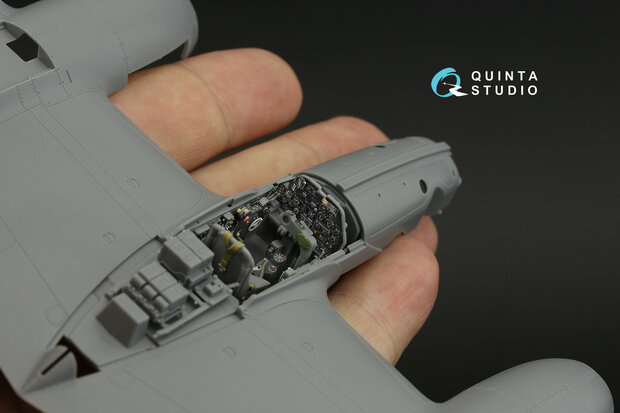 Quinta Studio QD48327 - P-38J 3D-Printed & coloured Interior on decal paper (for Tamiya kit) - 1:48