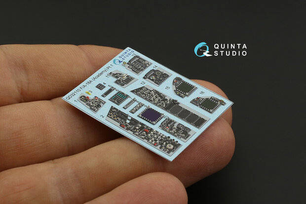 Quinta Studio QDS-32110 - F/A-18A 3D-Printed & coloured Interior on decal paper (for Academy kit) - Small Version - 1:32