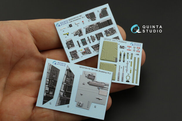 Quinta Studio QD32109 - F/A-18C Late 3D-Printed & coloured Interior on decal paper (for Academy kit) - 1:32