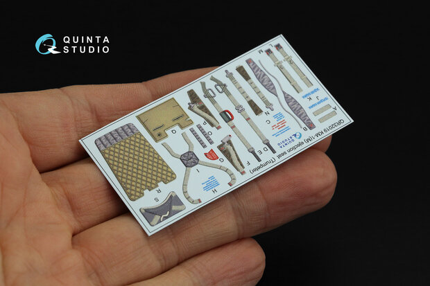 Quinta Studio QD32121 - MiG-21UM 3D-Printed & coloured Interior on decal paper (for Trumpeter kit) - 1:32