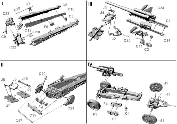 FTF PL1939-089 - 150mm sFH 18 - German Heavy howitzer for mechanical Traction - 1:72