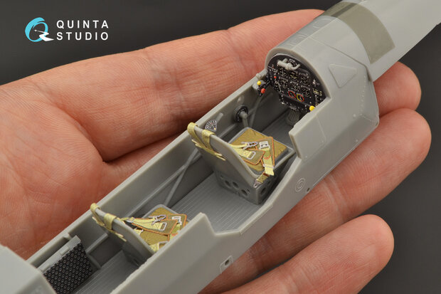 Quinta Studio QD32094 - Fi 156C 3D-Printed & coloured Interior on decal paper (for Hasegawa kit) - 1:32