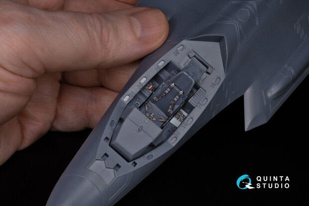 Quinta Studio QD48060 - F-35A 3D-Printed & coloured Interior on decal paper (for Meng kit) - 1:48