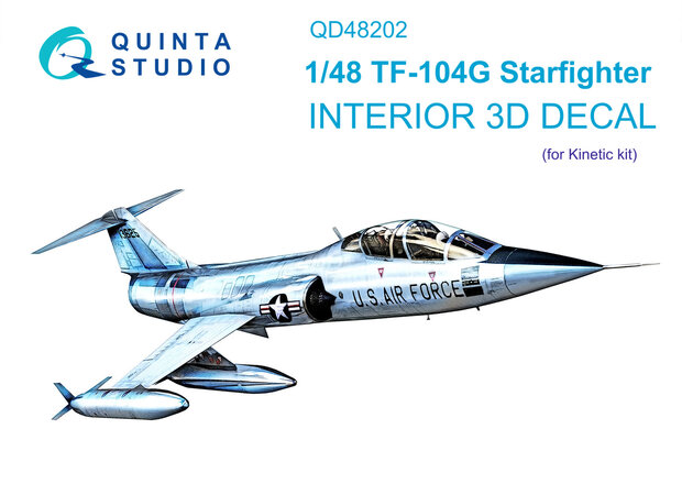 Quinta Studio QD48202 - TF-104G 3D-Printed & coloured Interior on decal paper (for Kinetic) - 1:48